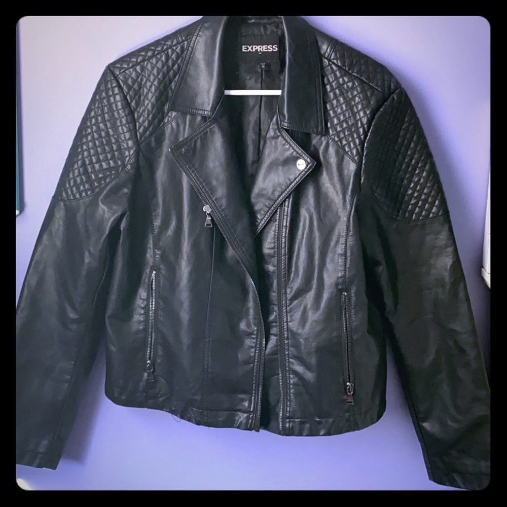 Black leather jacket